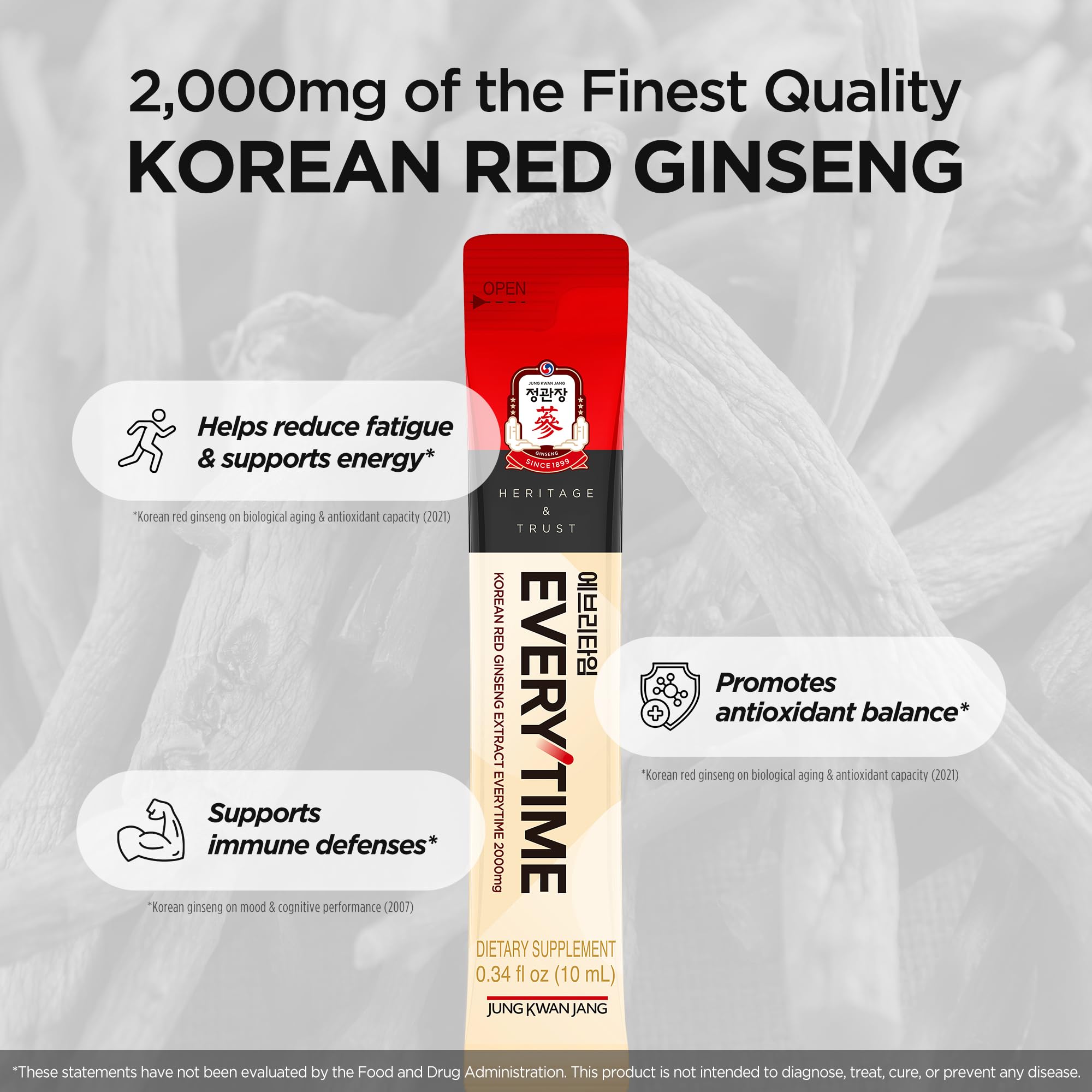 JUNG KWAN JANG Everytime licorice-ginger extracts provide flavor and smoothness.