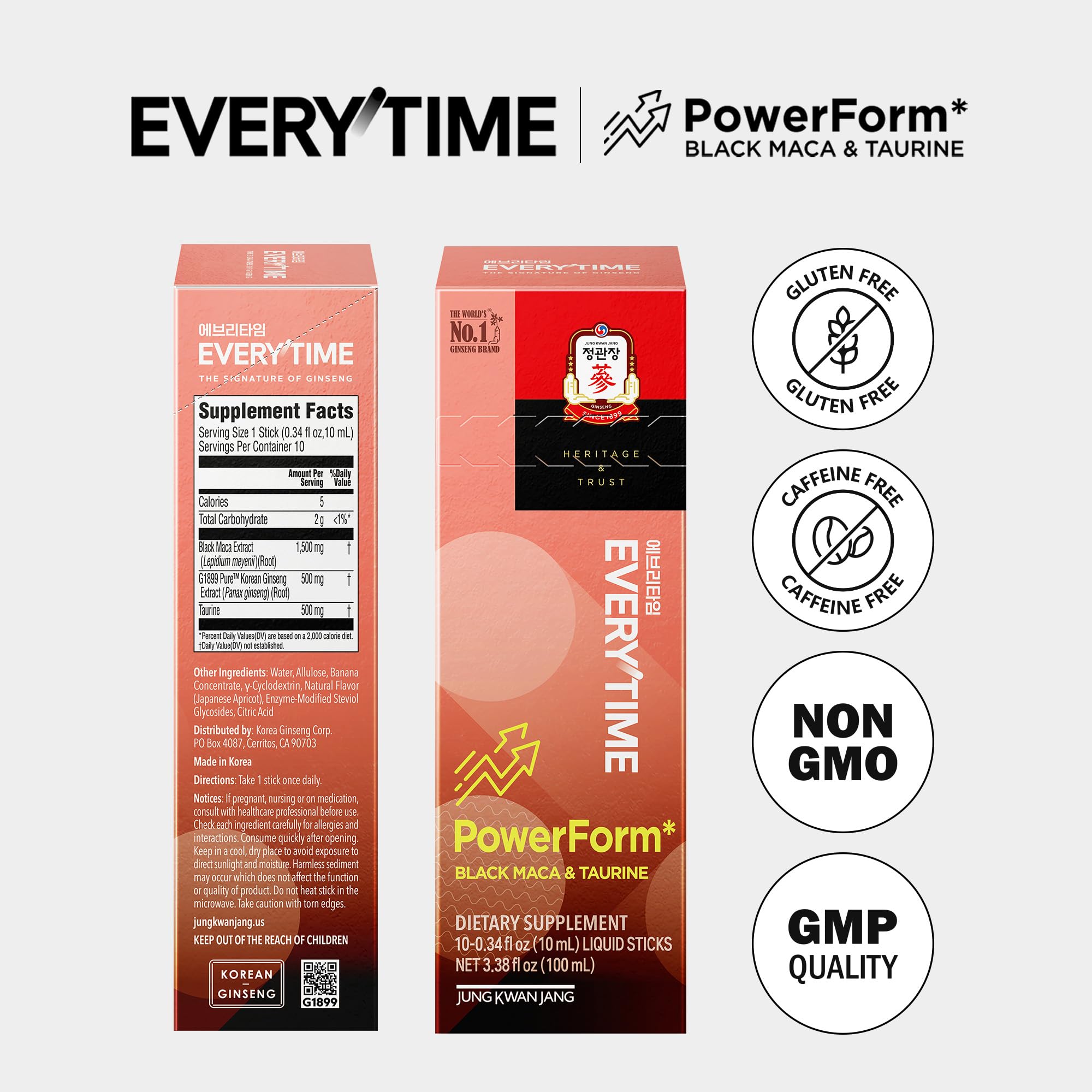 JUNG KWAN JANG Everytime PowerForm ingredient glance highlights red ginseng and maca potency.