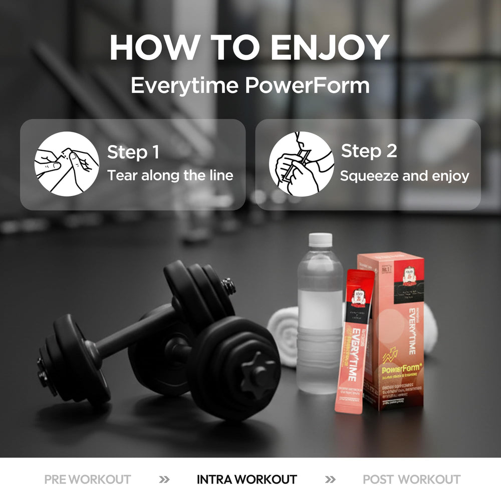 JUNG KWAN JANG Everytime PowerForm quick-absorption stick supports focus during tough sessions.