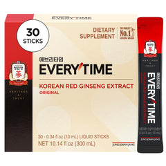 Jung Kwan Jang Everytime red ginseng stick packaging highlights premium roots