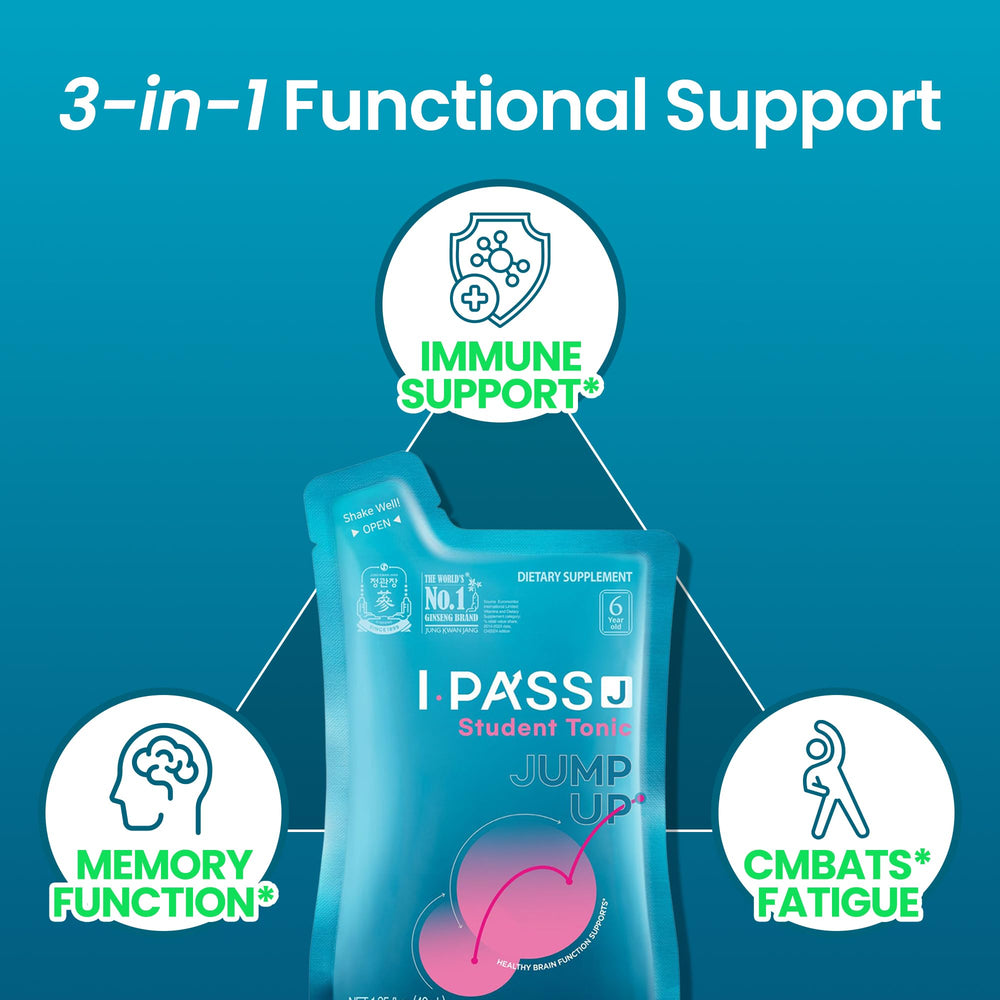 JungKwanJang i-Pass Junior 30-pouch packaging highlights convenient daily use