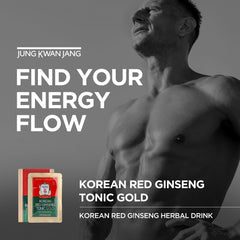 JungKwanJang Tonics Gold ingredients visual highlighting ginseng and herbs