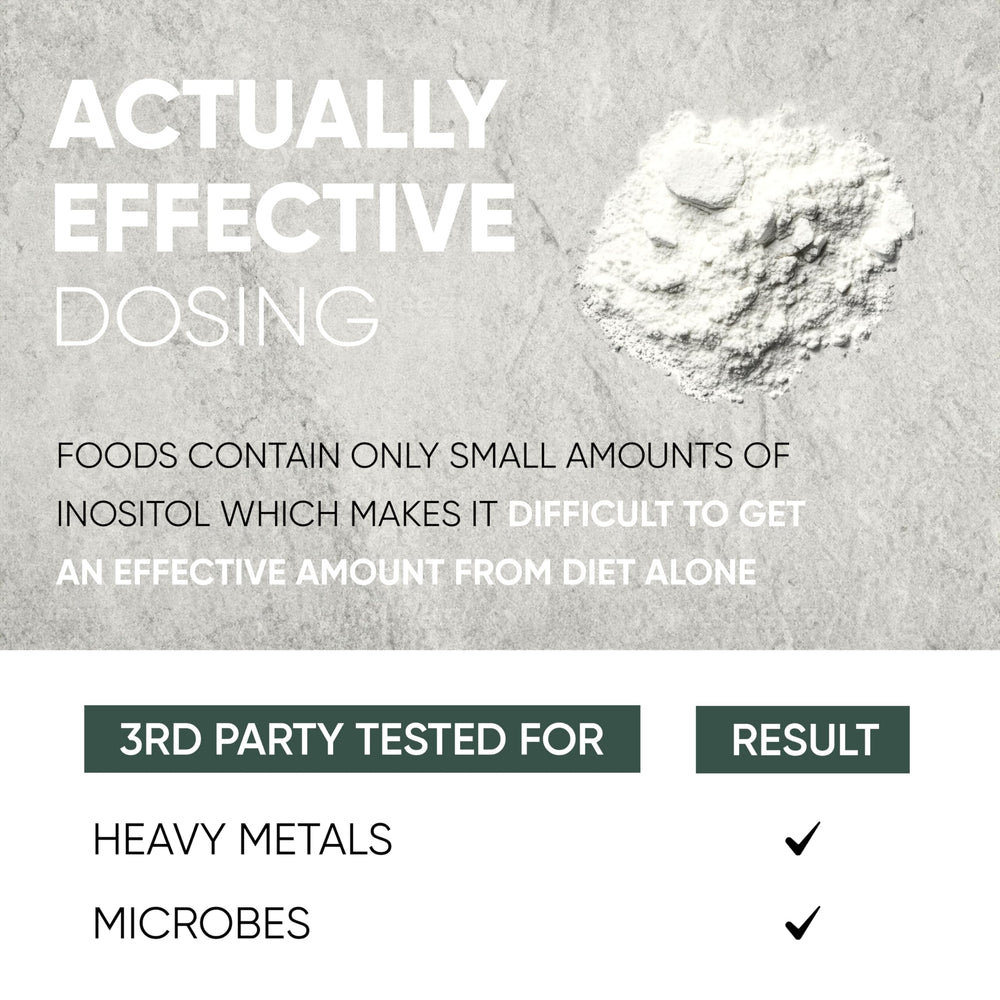 Inositol powder dissolves smoothly in liquids for easy mixing