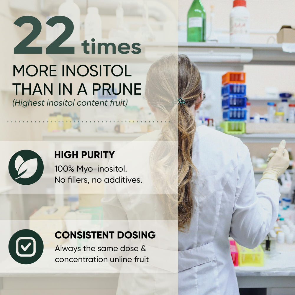 Included scoop with Jungle Powders Inositol powder for precise daily dosing
