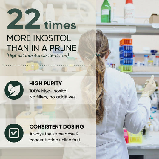 Included scoop with Jungle Powders Inositol powder for precise daily dosing