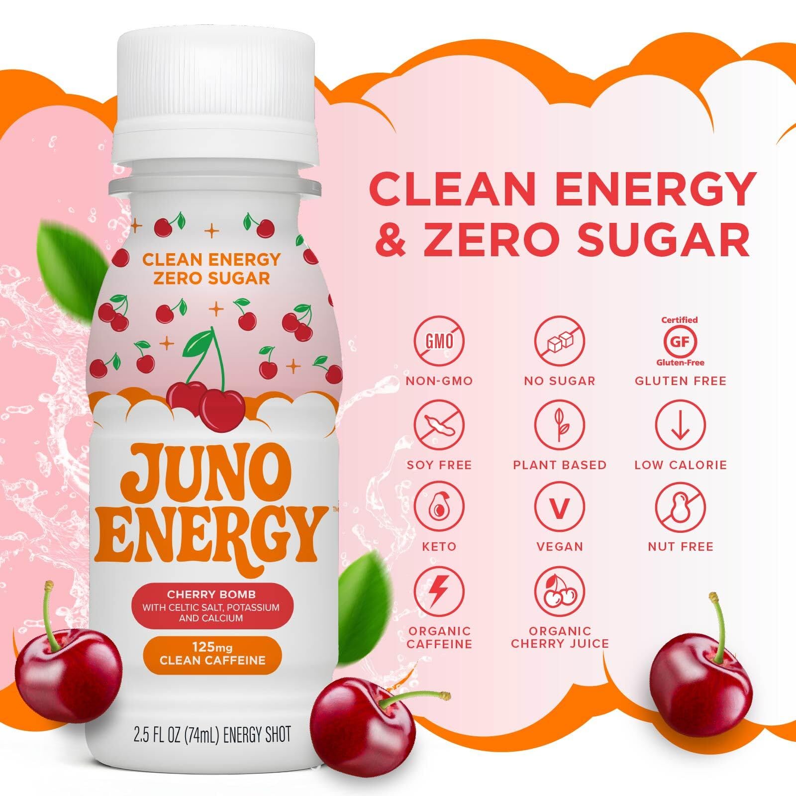 JUNO Energy Shot on-the-go use demonstrates portable, mess-free energy.