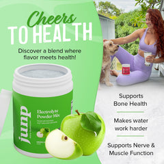 JUNP electrolyte tub packaging highlights kosher and non-GMO certification
