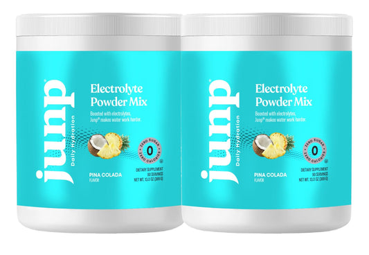 JUNP electrolytes pina colada tub ready for hydration on the go.