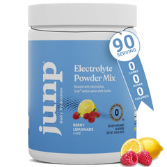 JUNP Berry Lemonade electrolyte powder bottle for on-the-go hydration