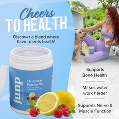 Dissolving JUNP powder in water, complete mix