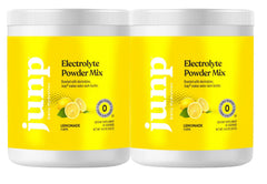 JUNP electrolytes powder lemon flavor packaging highlights sugar-free, keto-friendly hydration.