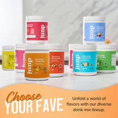 Travel-friendly JUNP electrolyte powder bottle for on-the-go hydration.