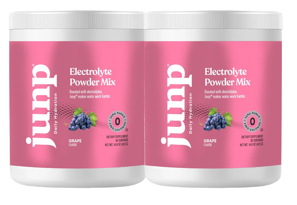 JUNP grape electrolytes bottle enhances hydration with grape flavor for on-the-go use.