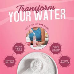 Scoop of JUNP grape electrolytes for easy daily hydration.
