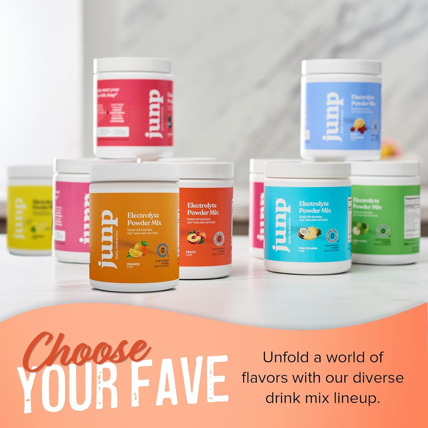 JUNP orchard fresh peach flavor evokes refreshing hydration