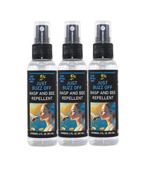 Just Buzz Off wasp and bee repellent 2oz bottle provides portable outdoor protection.