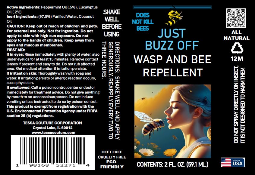 Just Buzz Off water-based formula with coconut oil feels gentle on skin.