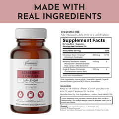 Berberine capsules close-up highlighting clean, plant-based ingredients