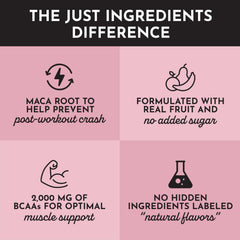 JUST INGREDIENTS beta-alanine raspberry lemonade pre-workout supports longer sessions