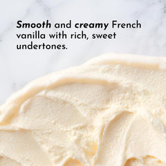 Just Ingredients bone broth protein powder vanilla tub label detail, grass-fed, dairy-free.