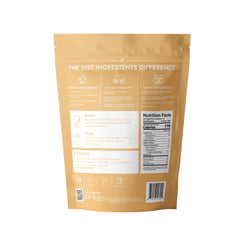 Just Ingredients bone broth protein powder vanilla scoop ideal for quick shakes and on-the-go nutrition.