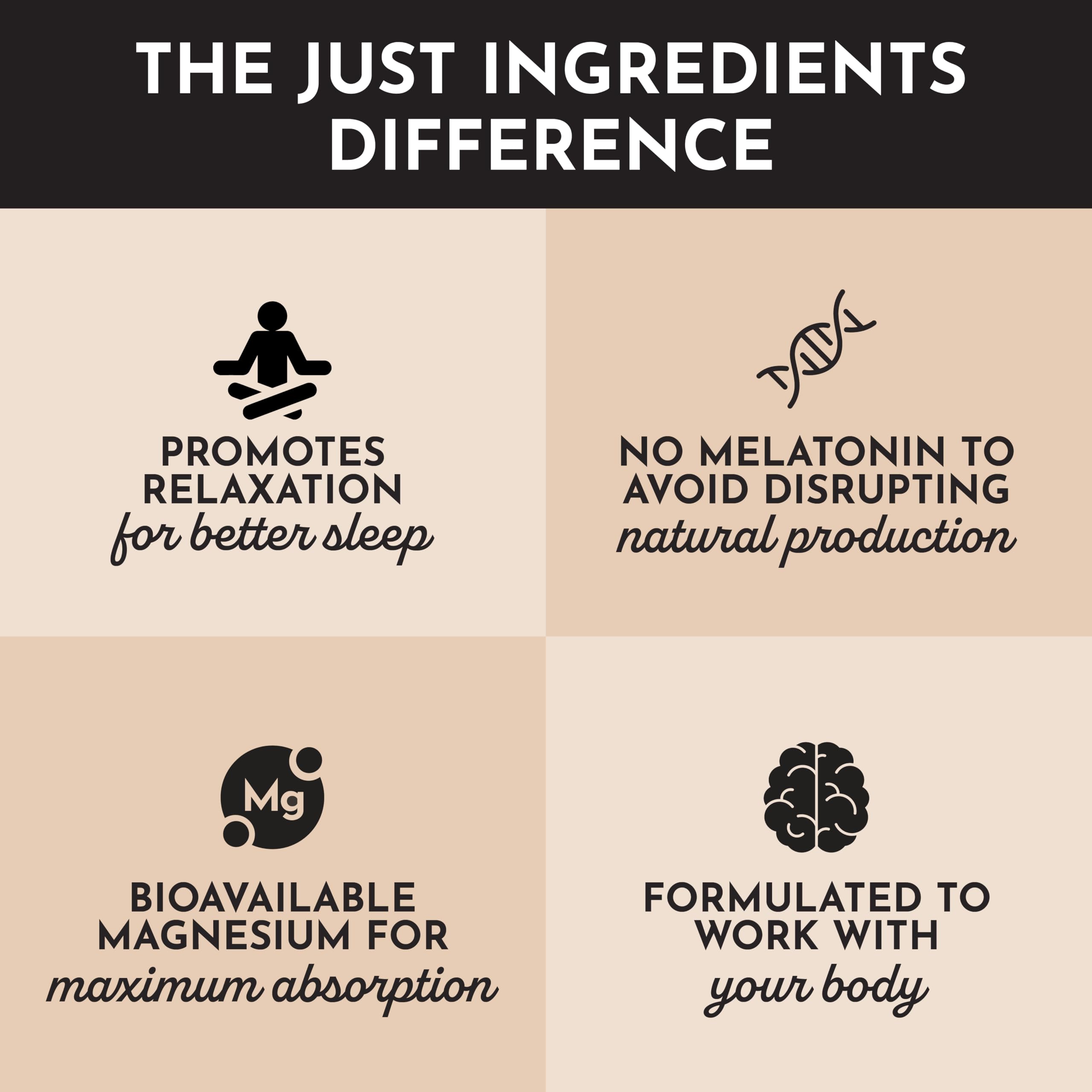 JUST INGREDIENTS Chai Nighttime Relax scoop for easy nightly use.