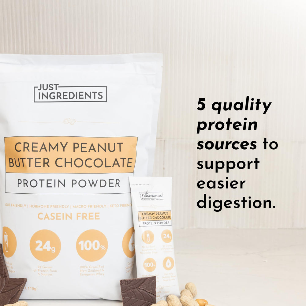 JUST INGREDIENTS clean ingredients label highlights real food sources