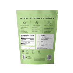 Just Ingredients creatine monohydrate powder mixing in glass shows easy solubility for workouts.