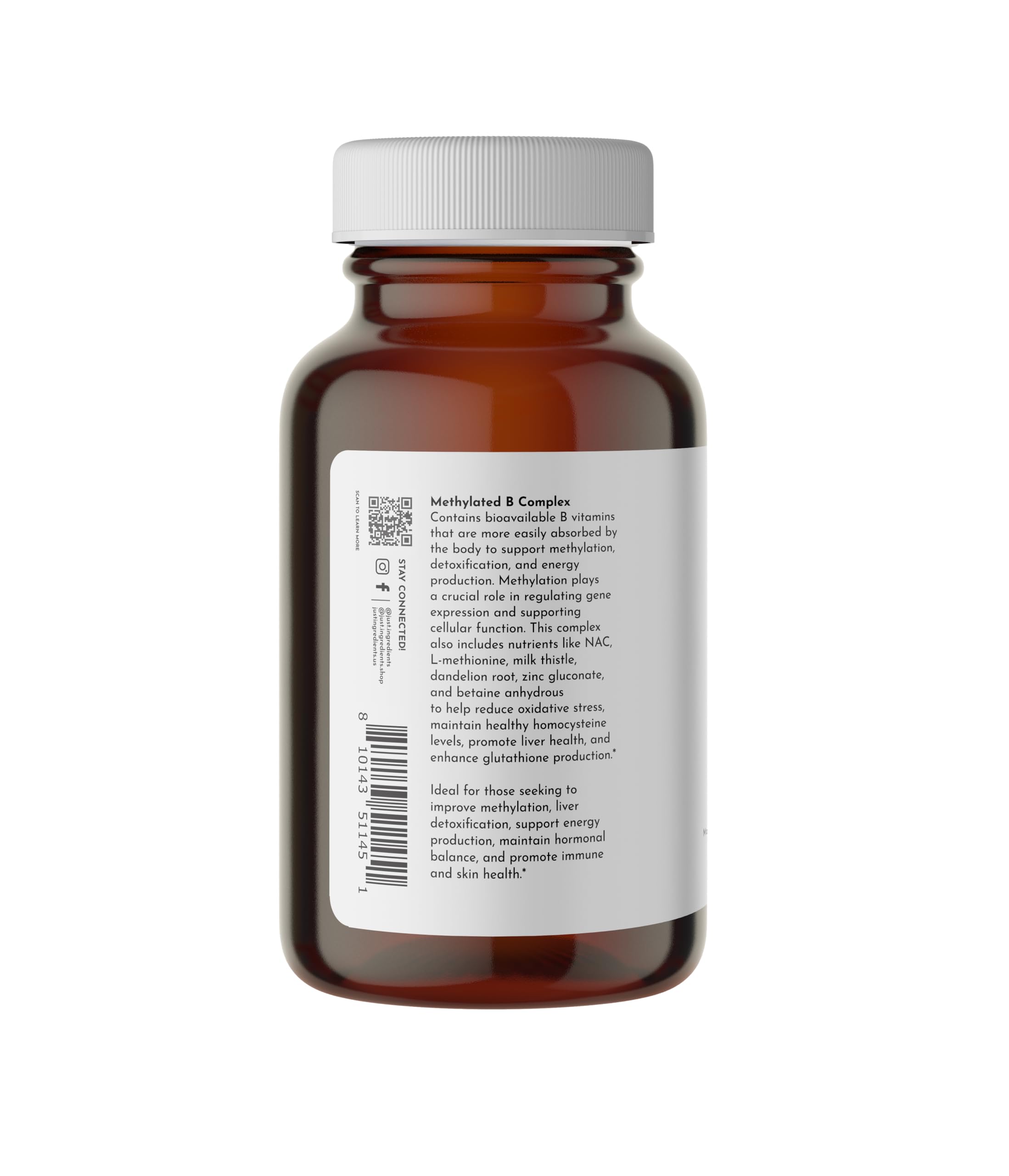 JUST INGREDIENTS Glutathione Complex capsules for daily immune and cellular wellness