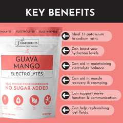 JUST INGREDIENTS Guava Mango on kitchen counter with clean labels