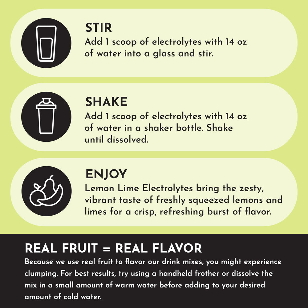 Just Ingredients Lemon Lime Electrolytes on-the-go pack ideal for travel and heat.