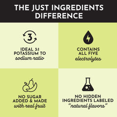 Just Ingredients Lemon Lime Electrolytes real fruit extracts emphasize natural taste.