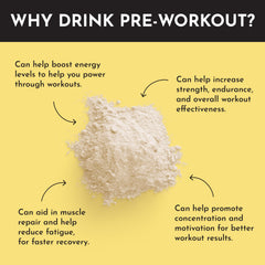 Just Ingredients Pre-Workout Tropical Paradise label highlights caffeine and BCAA blend for focus.