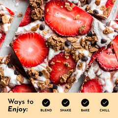 Just Ingredients protein powder in baking bowl, ideal for healthy treats.