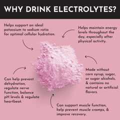Raspberry Lemonade Electrolytes powder dissolves cleanly for tasty hydration.