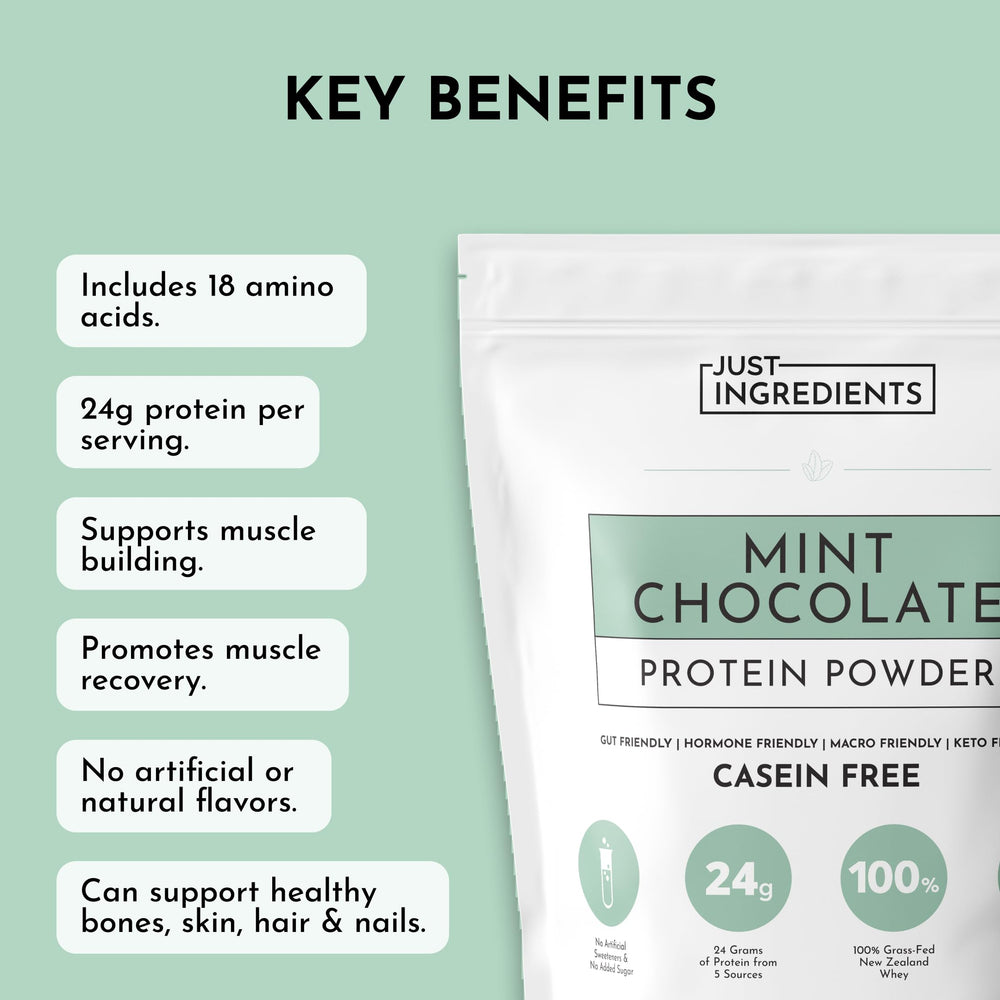 JUST INGREDIENTS Real cocoa and plant protein ingredients close-up view.