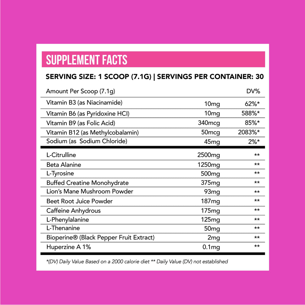Just Move Fruit Punch Energy Rush scoop with bottle highlights convenient pre-workout serving