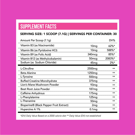 Just Move Fruit Punch Energy Rush scoop with bottle highlights convenient pre-workout serving