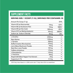 Just Move Sour Watermelon Energy Rush ingredient list includes citric acid and potassium
