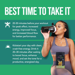 Just Move Sour Watermelon Energy Rush serving size scoop showing portion control