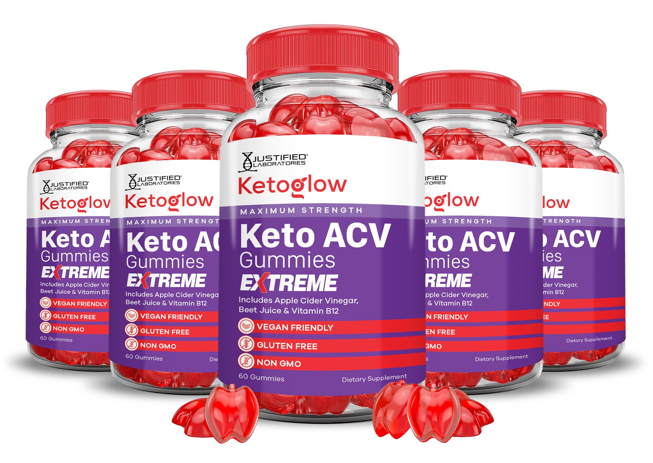 Justified Ketoglow Gummies pack—convenient daily keto support and tasty convenience.
