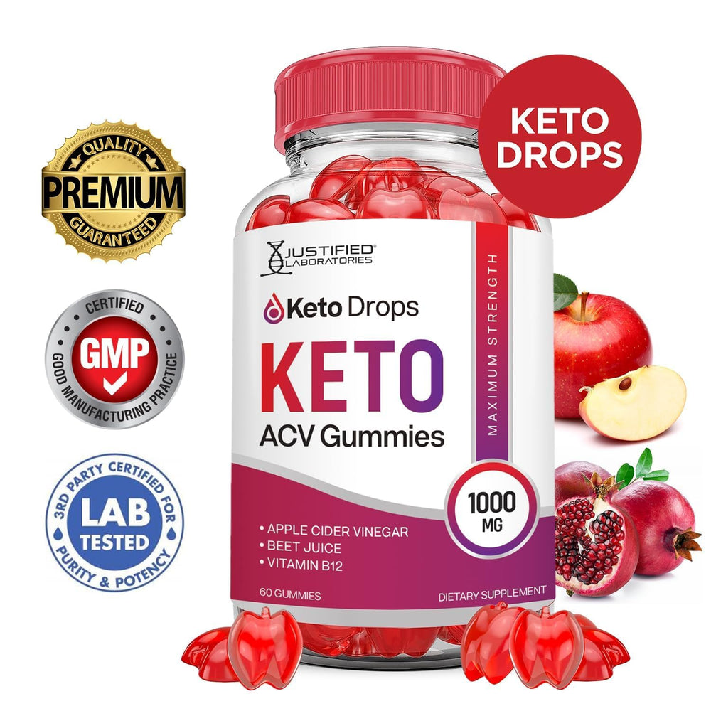 Justified Laboratories Apple Cider Vinegar Gummies image shows a tangy, convenient wellness bite