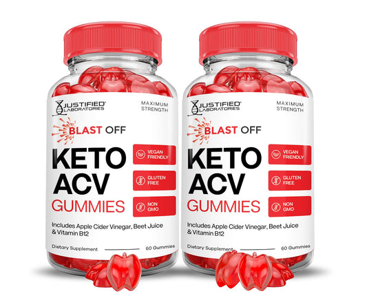 Justified Laboratories' Blast Off Keto ACV Gummies bottle pour for daily use