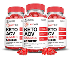 Justified Laboratories Blast Off Keto ACV Gummies bottle shown for convenient daily use.