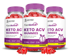 Justified Laboratories Fast Active Keto ACV Gummies bottle-front, 1000mg ACV per serving.