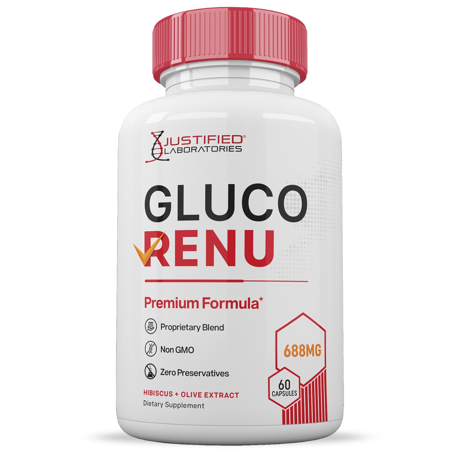 Garlic and juniper powder in Justified Laboratories Gluco Renu for natural balance use.