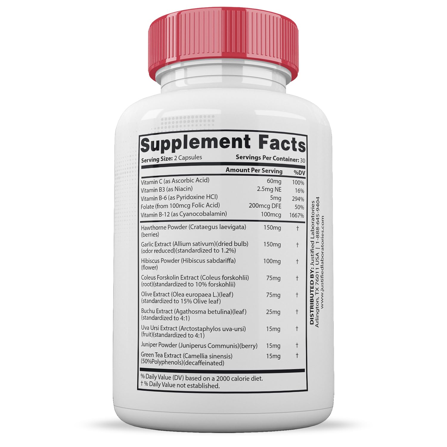 Olive green tea extract detail in Justified Laboratories Gluco Renu for antioxidant support.