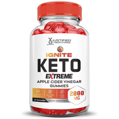 Justified Laboratories Ignite Keto Gummies on a serving plate for easy daily use.