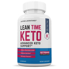 Lean Time Keto label view emphasizing 1275MG formula for ketosis support.
