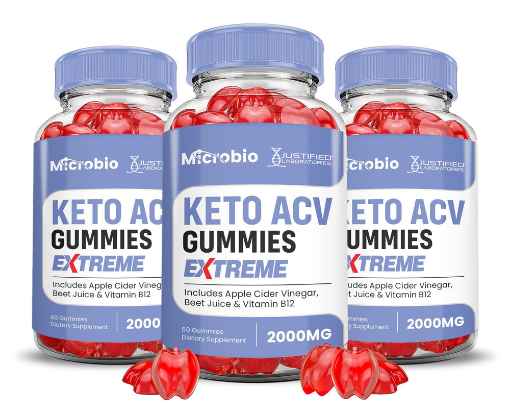 Justified Laboratories Microbio Keto ACV Gummies bottle front for daily wellness.